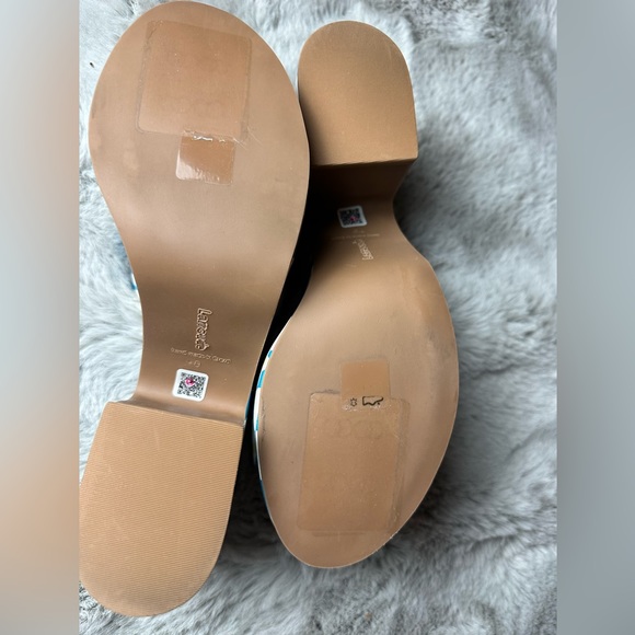 Larroude BlueWhite Checkered Daisy Miso SuperChunky Platforms NWOT Size 8.5 - Picture 14 of 16